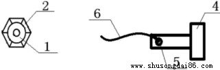 運(yùn)輸帶牽引器左視圖及其銷(xiāo)軸結(jié)構(gòu)